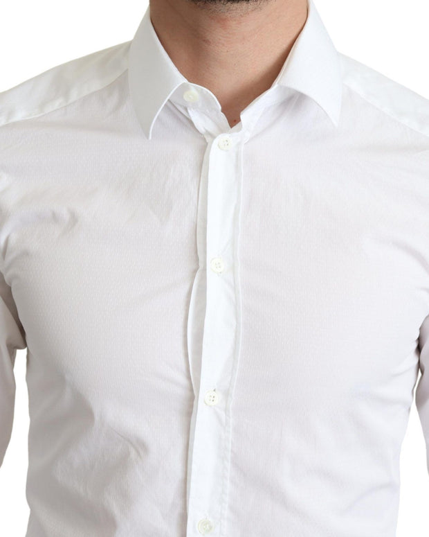 White Cotton Long Sleeves Men Formal Shirt