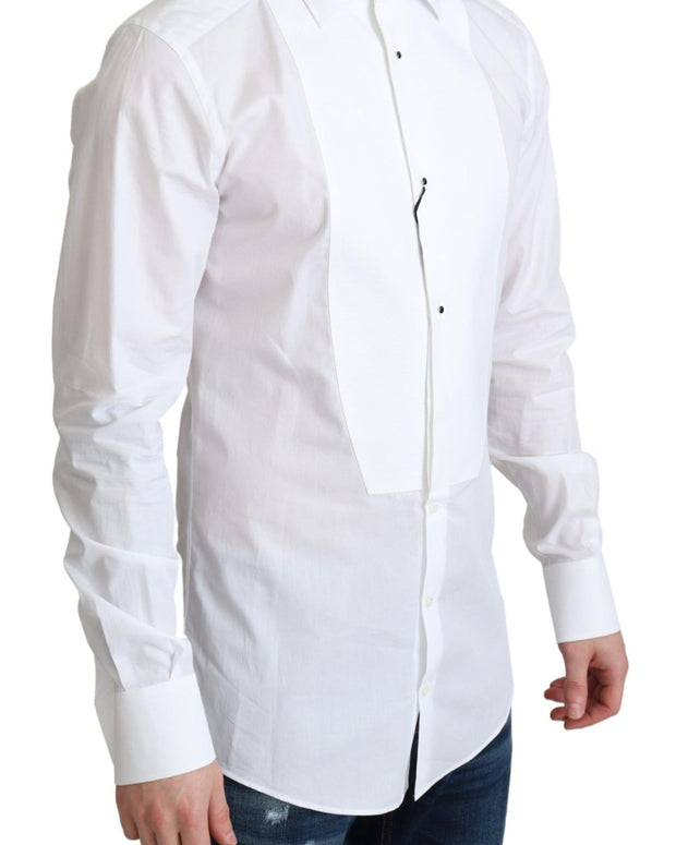 White Bib Cotton Poplin Men Formal Shirt