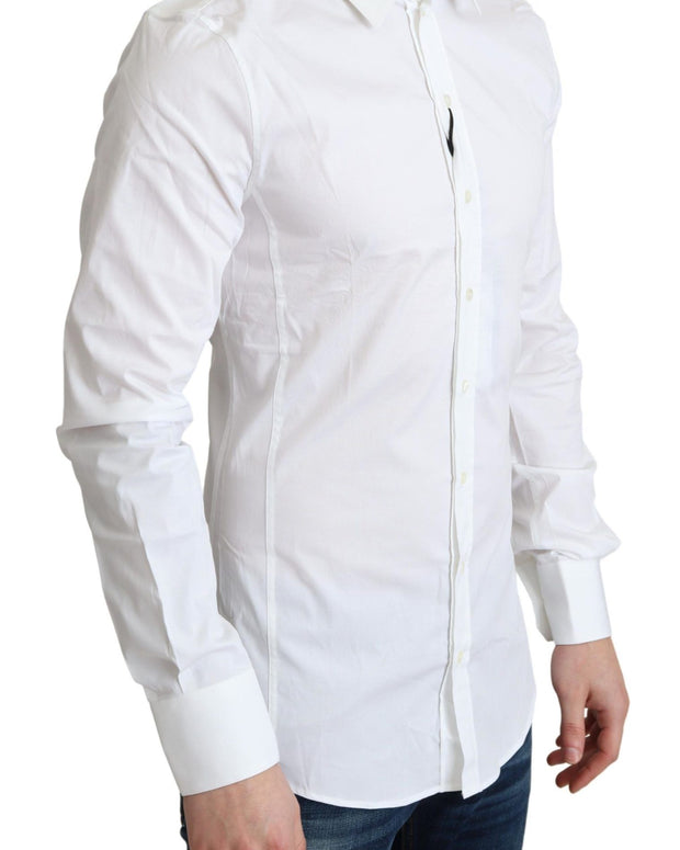 White Cotton Stretch Men Formal SICILIA Shirt