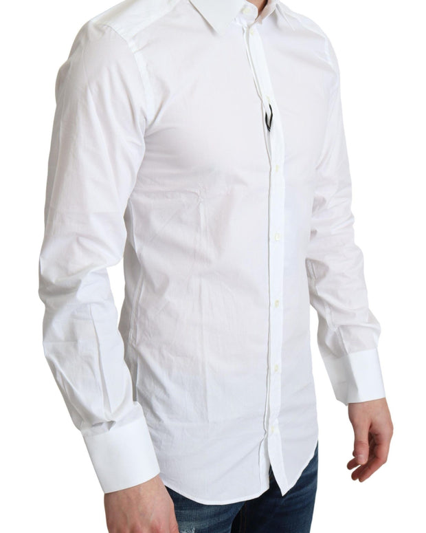 White Pure Cotton Men Dress Formal Shirt