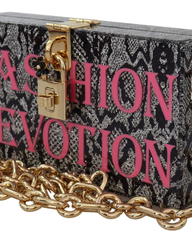 Gray Fashion Devotion Clutch Plexi SICILY BOX Purse
