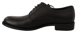 Elegant Black Leather Derby Shoes