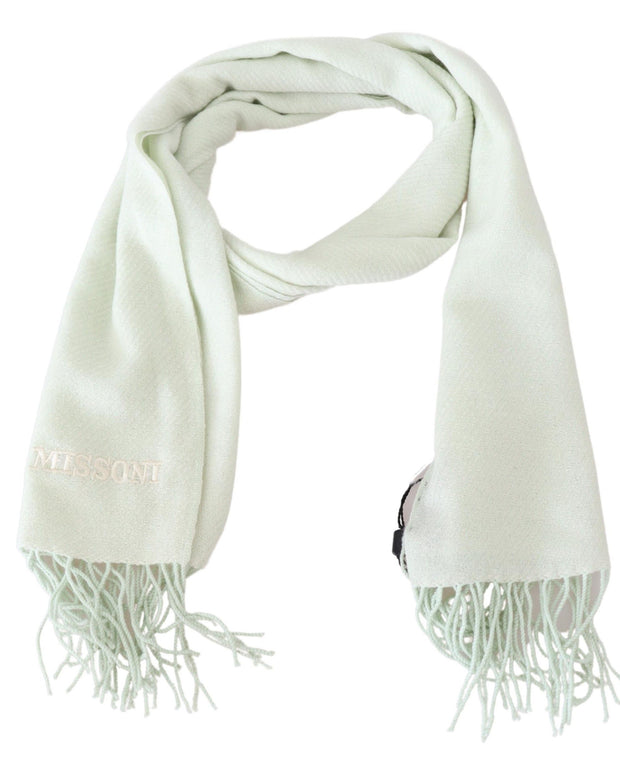Elegant White Cashmere Scarf