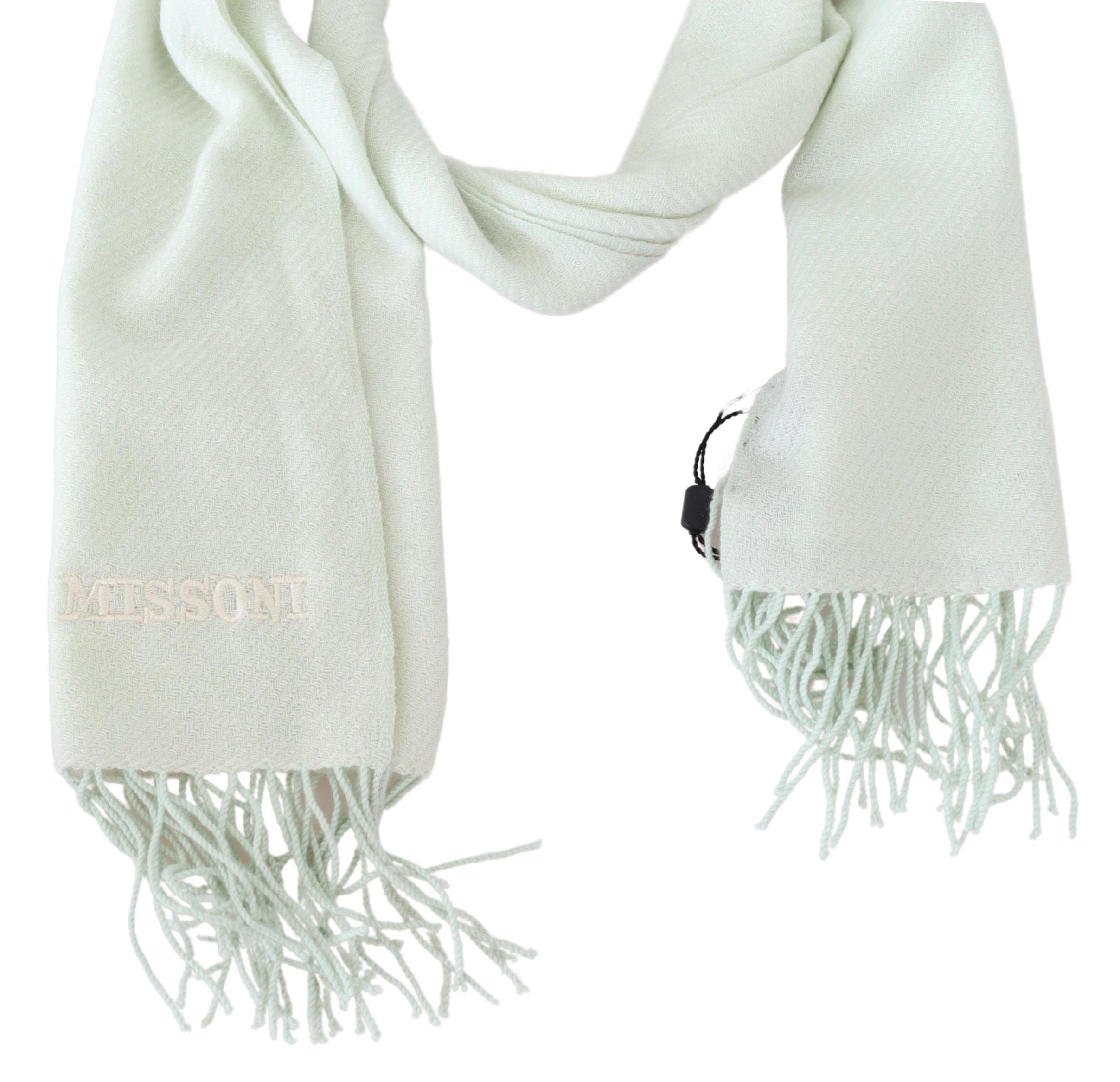 Elegant White Cashmere Scarf