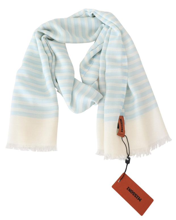 Elegant Cashmere Scarf with Linear Design