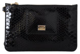 Black Leather Coin Purse Wristlet Mirror Agnese Wallet