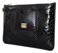 Black Leather Coin Purse Wristlet Mirror Agnese Wallet