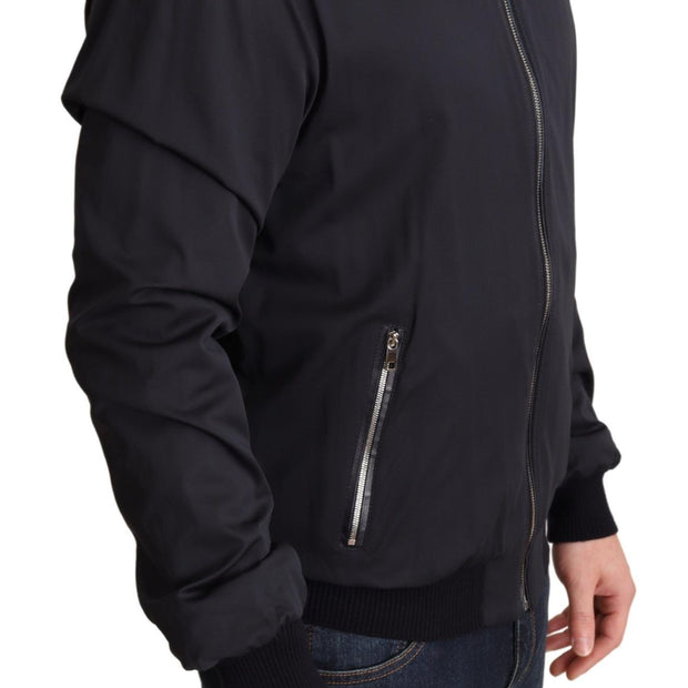 Elegant Silk Blend Bomber Jacket