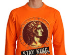 Orange King Ceasar Cotton Pullover Sweater