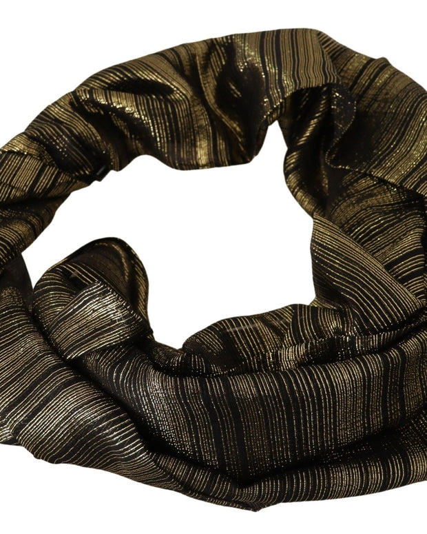 Metallic Gold Silk Stretch Shawl Wrap Scarf