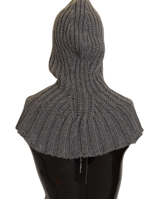 Gray 100% Cashmere Knitted Wrap One Size Scarf