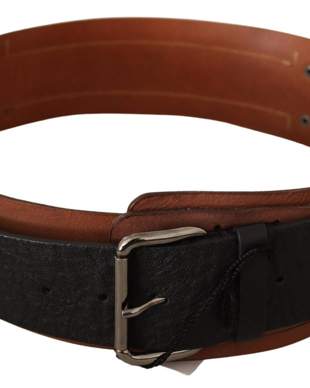 Elegant Dual-Tone Leather Fashion Belt