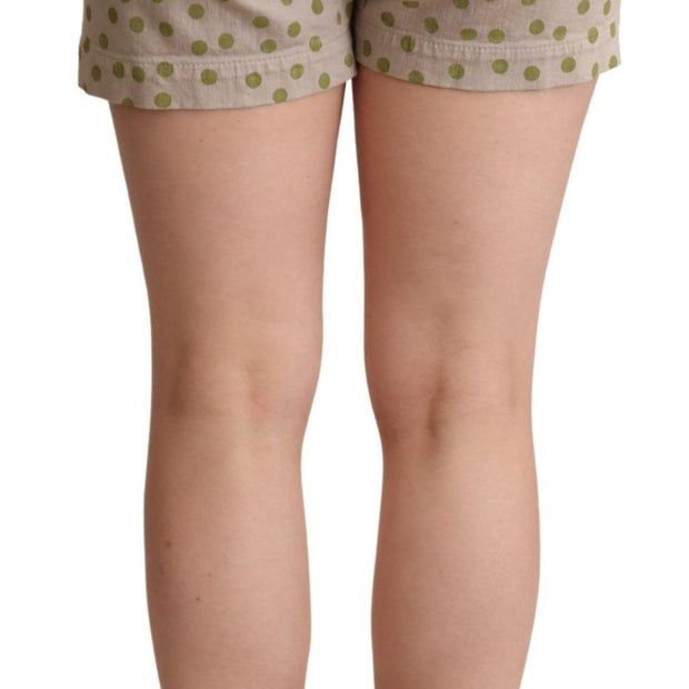 Chic Polka Dot Cotton Stretch Shorts