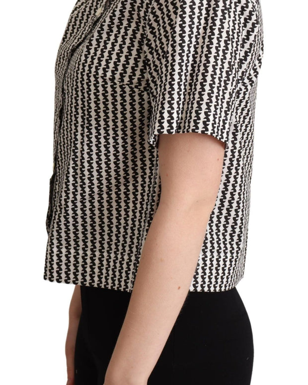 White Black Fantasy Pattern Shirt