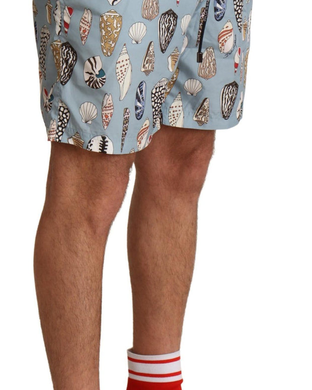 Blue Seashell Beachwear Swimwear Shorts