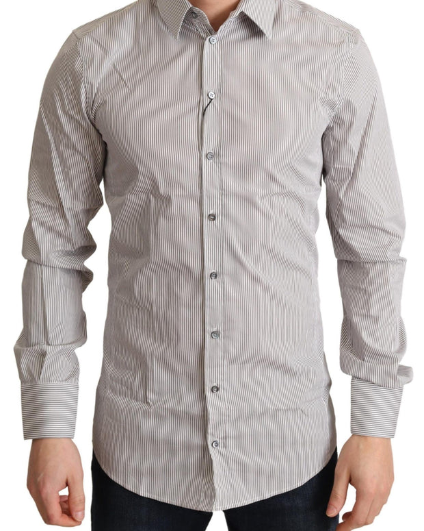 Gray Cotton Slim Fit Mens SICILY Shirt