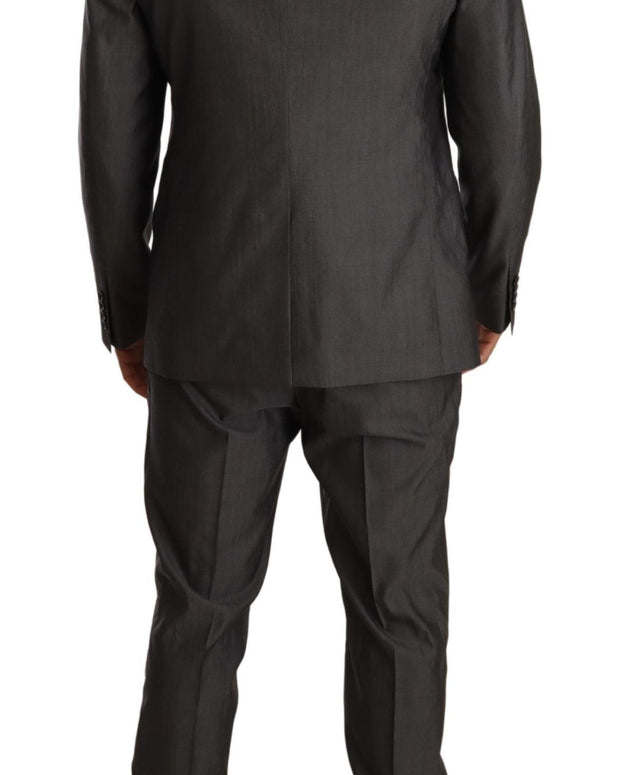 Gray Metallic MARTINI Slim Fit Set Suit