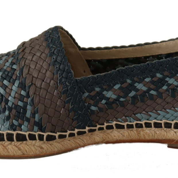 Elegant Woven Leather Espadrilles