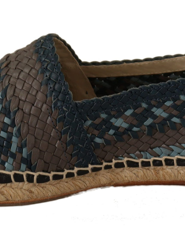 Blue Gray Slip On Buffalo Espadrille Shoes