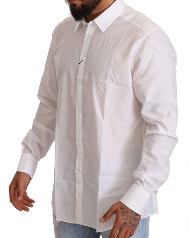 White Cotton Slim Fit Men MARTINI Shirt