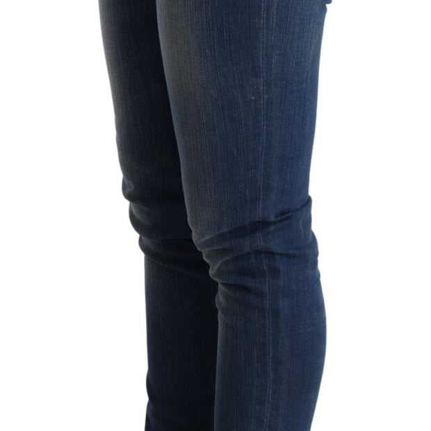 Chic Blue Washed Push-Up Skinny Jeans