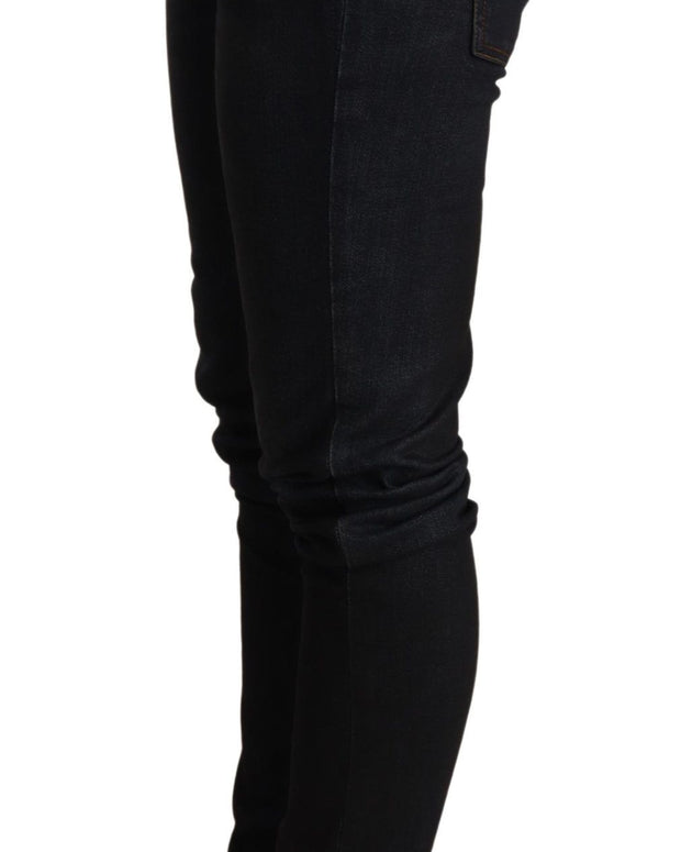 Blue Washed Low Waist Skinny Denim Trouser