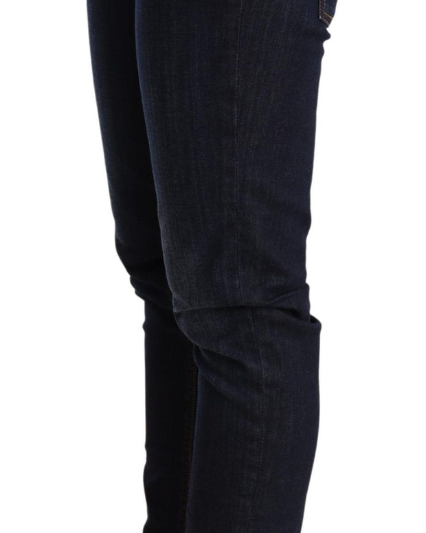 Blue Washed Low Waist Skinny Denim Trouser