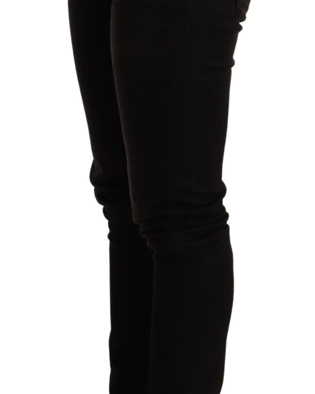 Black Low Waist Skinny Denim Trouser