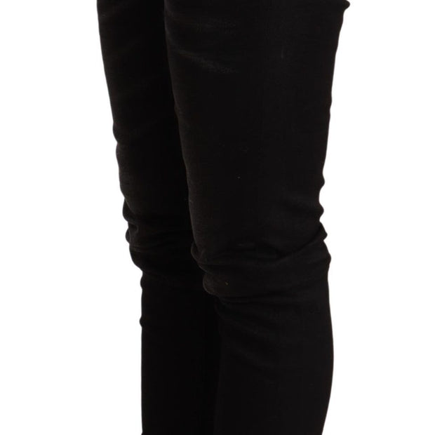 Chic Black Low Waist Skinny Denim