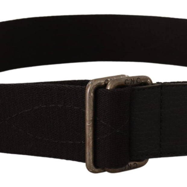 Elegant Cotton-Leather Blend Fashion Belt