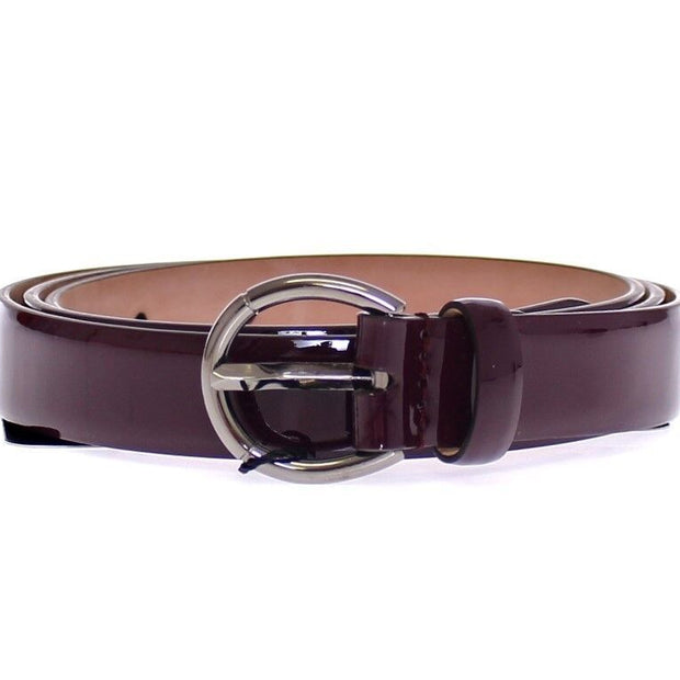 Elegant Purple Leather Belt - Italian Elegance