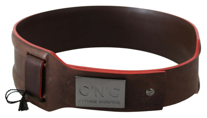 Elegant Dark Brown Leather Fashion Belt