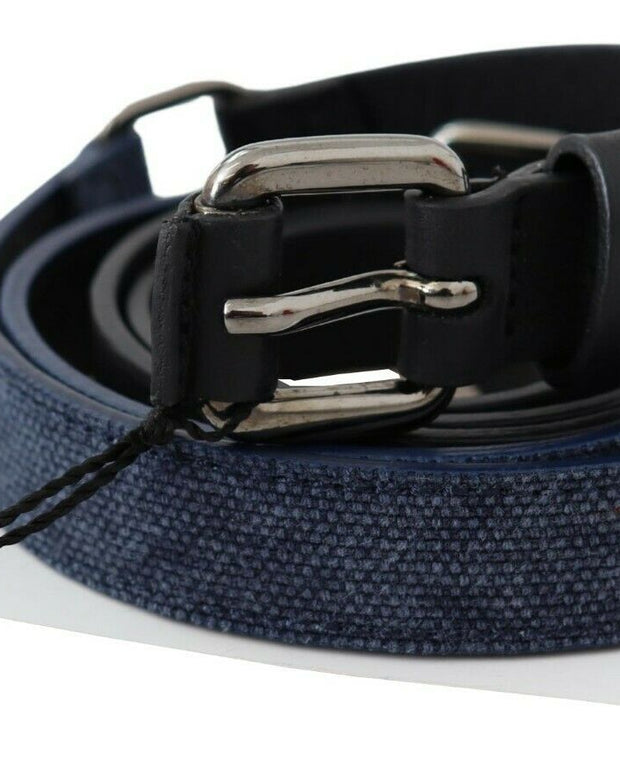 Elegant Black Leather Adjustable Belt