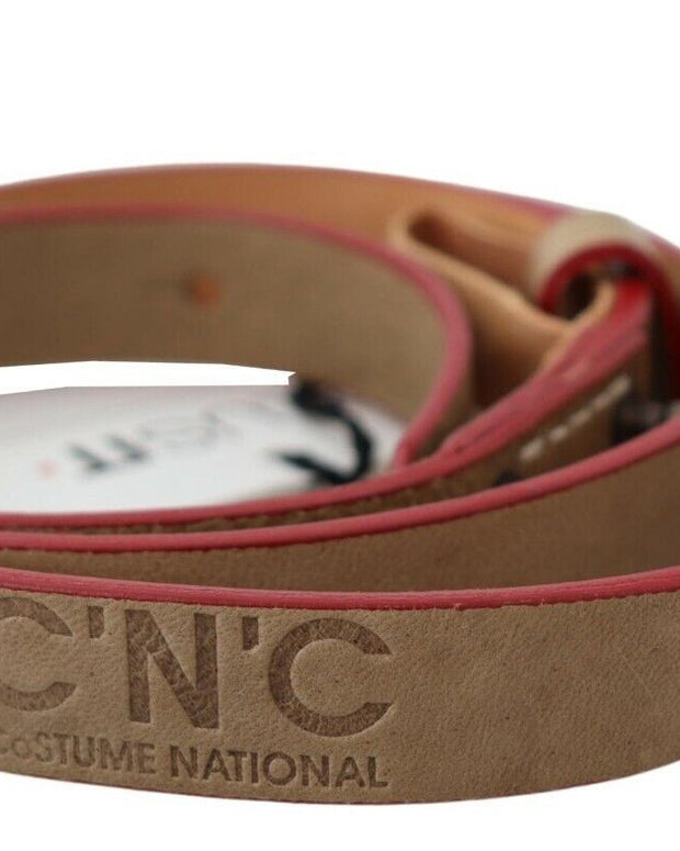 Beige Leather Fashion Belt
