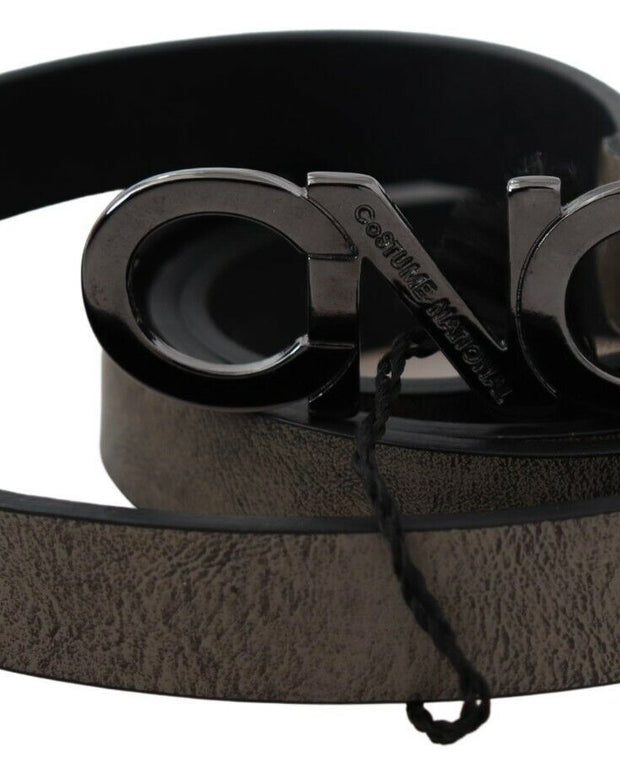 Elegant Dark Brown Leather Belt