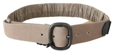 Elegant Brown Leather Fashion Belt