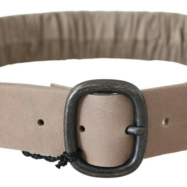 Elegant Brown Leather Fashion Belt