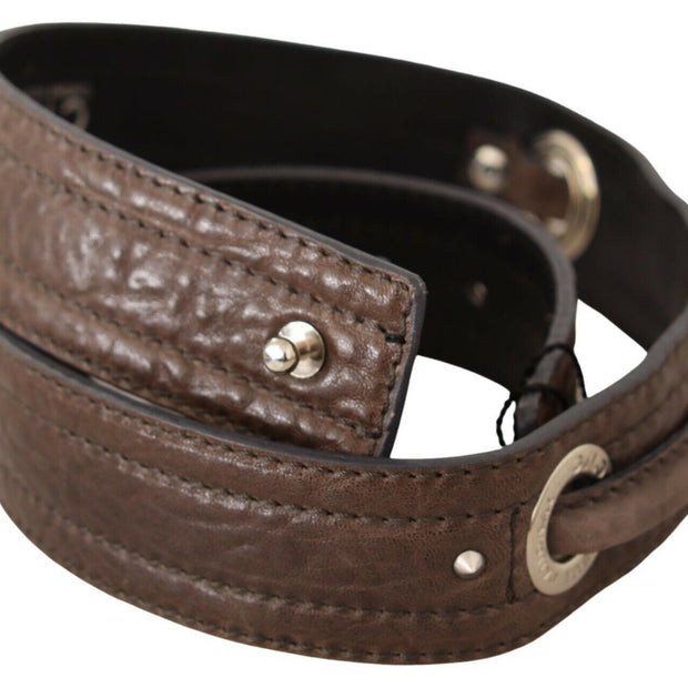 Elegant Brown Leather Fashion Belt