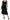 Black Mermaid High Waist Midi Silk Skirt