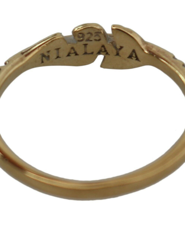 Elegant Gold CZ Crystal Women's Ring