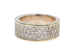 Glamorous Silver CZ Crystal Embellished Ring