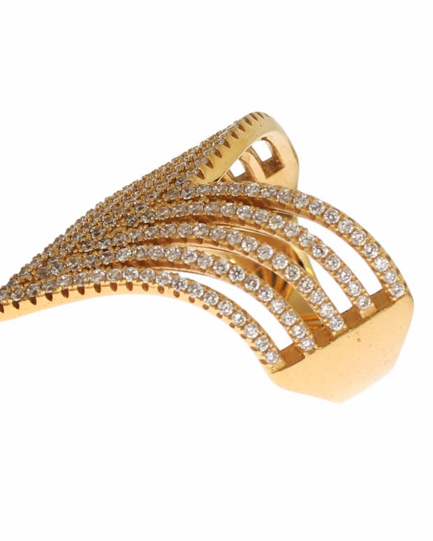 Glamorous Gold Plated Crystal Ring