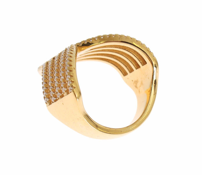 Glamorous Gold Plated Crystal Ring