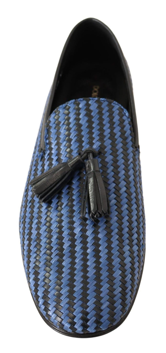 Elegant Woven Leather Loafers