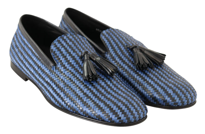 Elegant Woven Leather Loafers