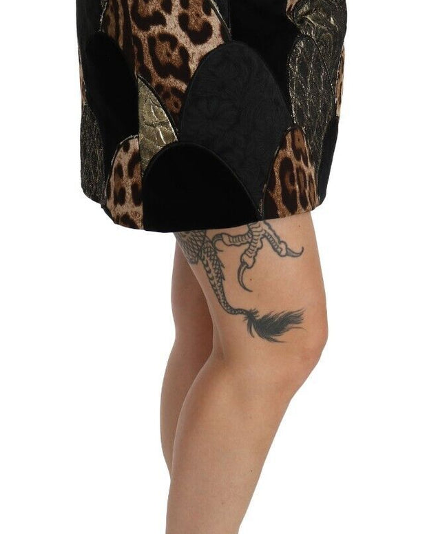 Multicolor Leopard Print High Waist Mini Skirt