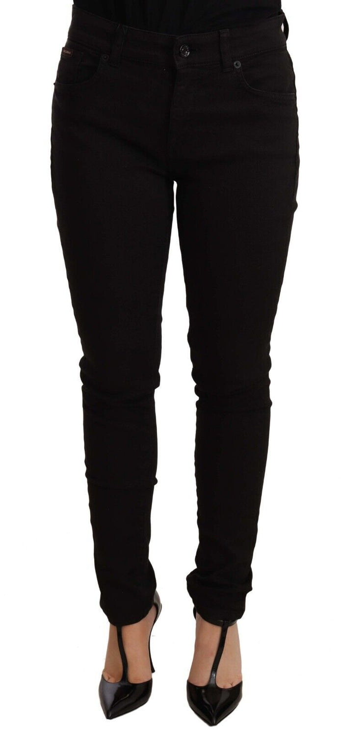 Black Slim Fit Denim Cotton Stretch Jeans