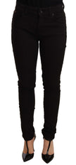Black Slim Fit Denim Cotton Stretch Jeans