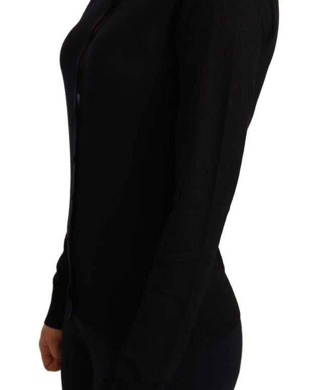 Black Crewneck Pullover STAFF Sweater Wool