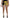 Yellow Black Cotton Jewelled Hot Pants Shorts